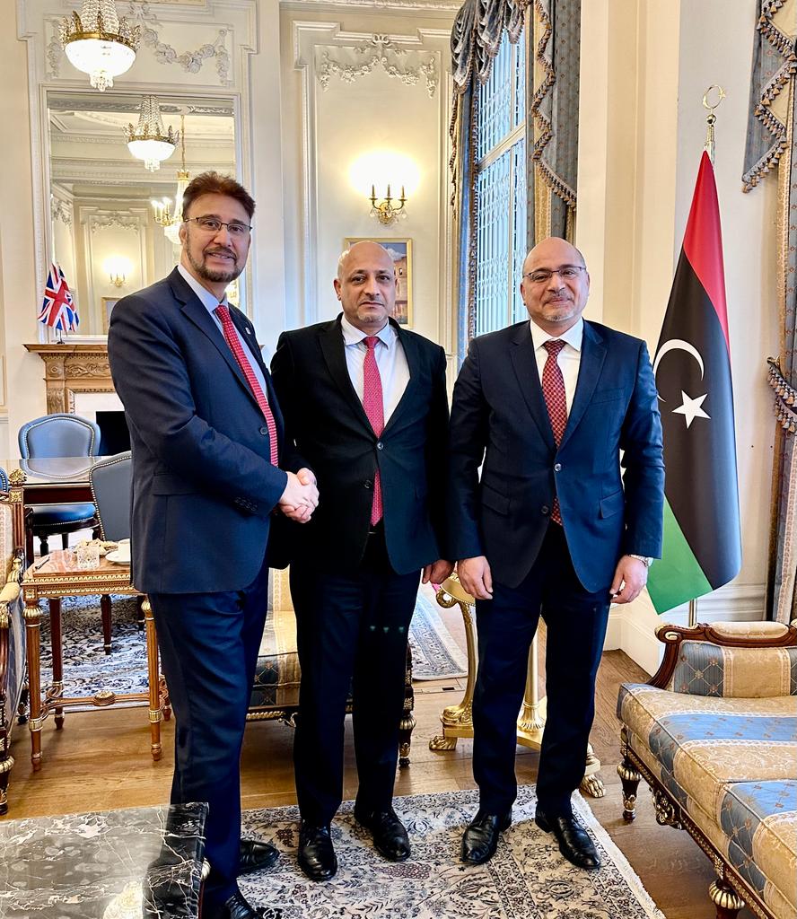 Afzal Khan MP with the Libyan Chargè d'Affaires, Khaled Jweda