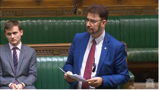 Afzal Khan MP in the House of Commons