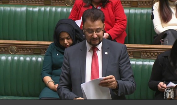 Afzal Khan MP speaking in the House of Commons