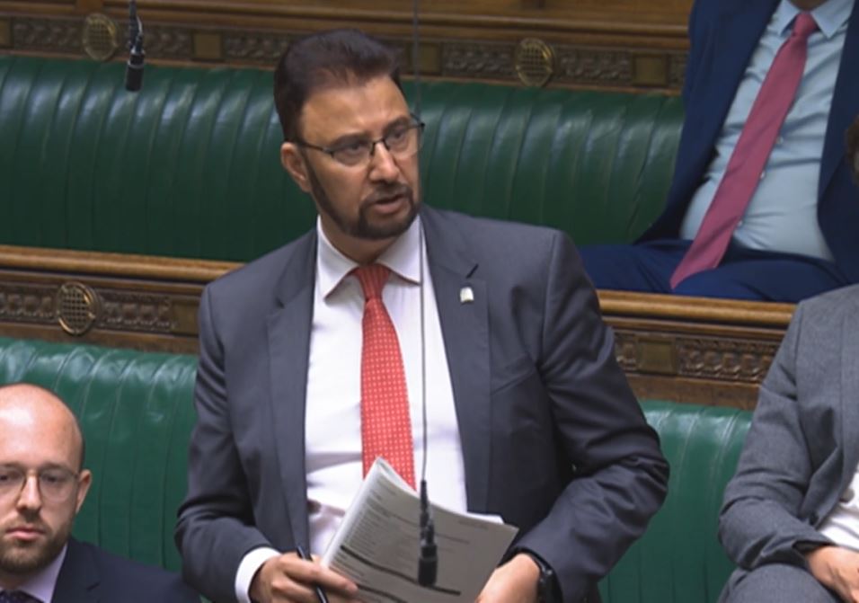 Afzal Khan MP speaking in the House of Commons